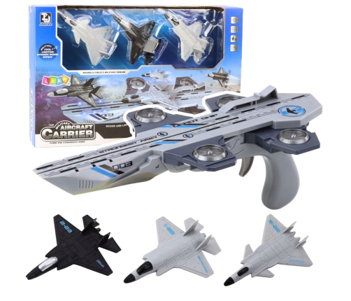 Gun Launcher Fighter Planes 3in1 Set Lights Sounds