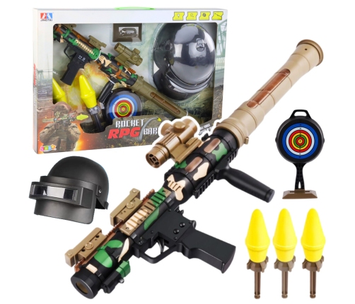 Military Set Military Bazooka RPG Helmet Tracza Foam Bullets