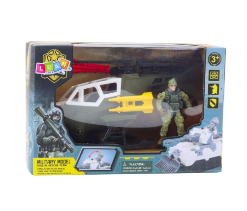 Military Set: Military Helicopter, Soldier Figure
