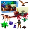 Cowboy Set Figuren Westernwagen Pferde Cowboy Palmen