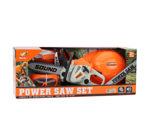 Chainsaw Helmet Glasses Gloves Sounds Set