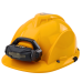 Children's Construction Helmet with Headlamp Chin Strap Yellow