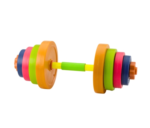 Children's Barbell, Non-slip Foam, 8 Plates, Plastic, Colorful