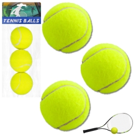 Set of Classic Springy Tennis Balls Yellow 3 pcs.