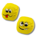Soft Sports Balls Emoticons Yellow Set of 6 pcs 7cm