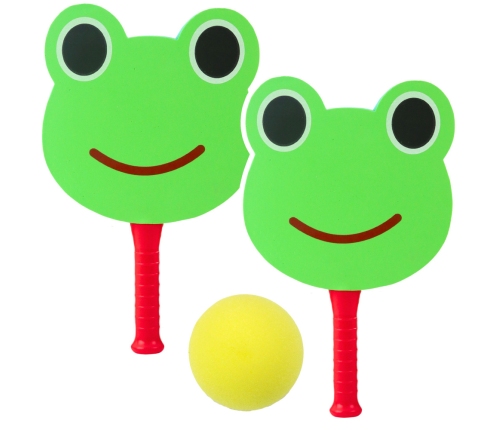Soft Foam Frog Game Paddles Bouncing Green