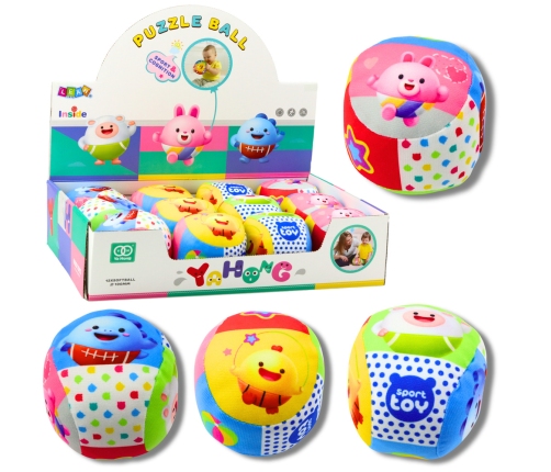 Soft Ball With Rattle For Toddlers Colorful 9cm