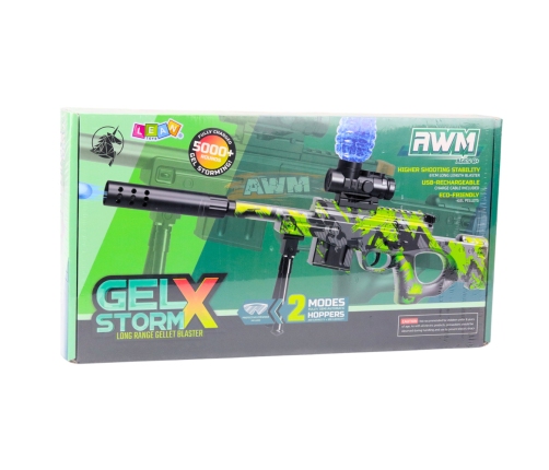 AWM Rifle For Water Balls Hydrogel Green Glasses 61cm