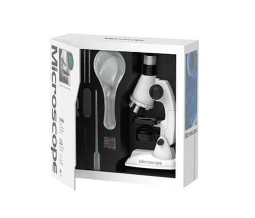 Educational Kit Scientific Microscope For Kids Accessories White