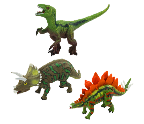 Set of Dinosaurs Figures Movable Legs Mouths 6pcs