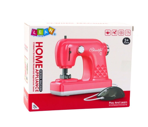 Toy Sewing Machine With Mouse For Kids Light Pink