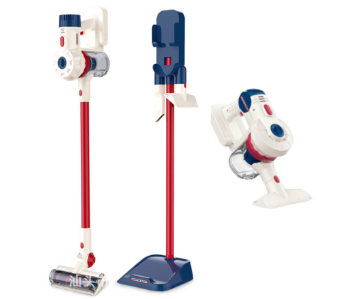 Upright Vacuum Cleaner Kids Cleaning Kit Lights Sounds Station White