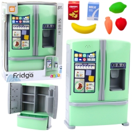 Double Door Refrigerator With Ice Maker Food Sound Green