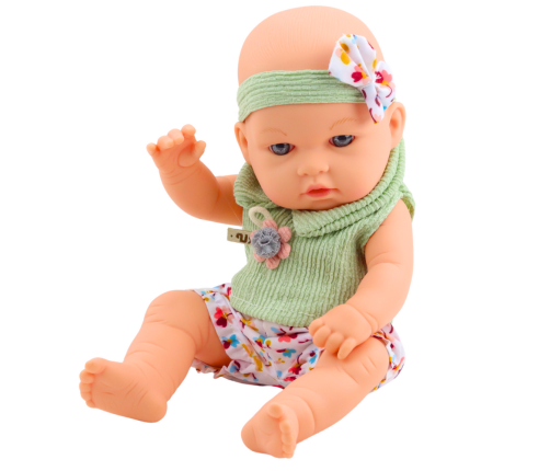 Baby Doll Green Floral Dress Headband with Bow