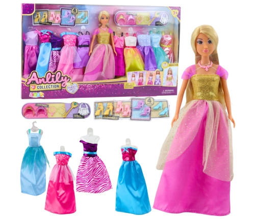 Large Fashion Set Anlily Collection Doll Dresses Accessories 24pcs.