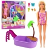 Anlily Doll Set On The Beach Pool Palm Tree Accessories 8 pcs.