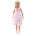 Anlily Pregnant Doll Light Pink Polka Dot Dress Long Hair