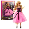 Anlily Doll in Pink Dress with Black Bow, Earrings, and Necklace