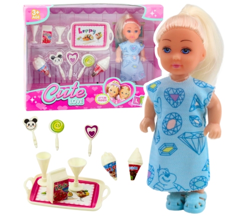 Mini Doll Sweet Accessories Blue Dress Set