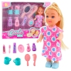 Mini Doll Set Care Accessories Pink Dress
