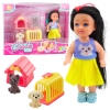 Mini Doll Dress Dog Kennel Carrier Set