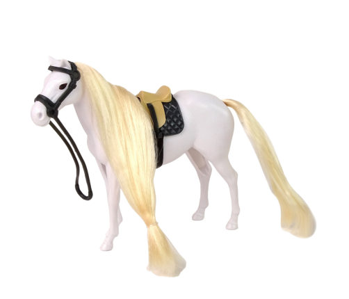 Horse With Long Mane Saddle Cup Brush Accessories White
