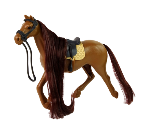 Horse With Long Mane Saddle Cup Brush Accessories Brown