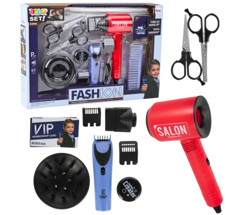 Boy's Hairdressing Set Hair Dryer Machine Combs Accessories