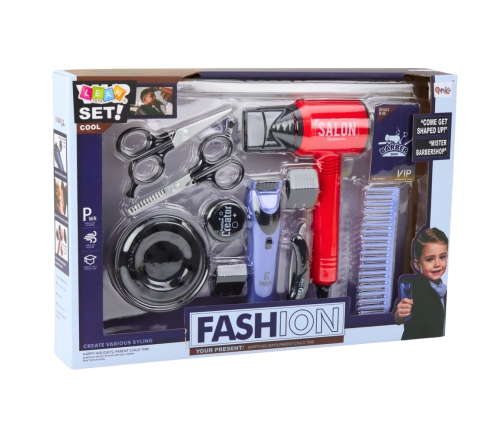 Boy's Hairdressing Set Hair Dryer Machine Combs Accessories