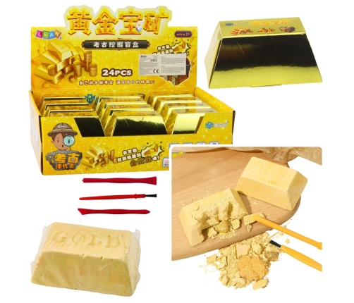 Excavations Gold Bar Archaeological Set Stones Tools