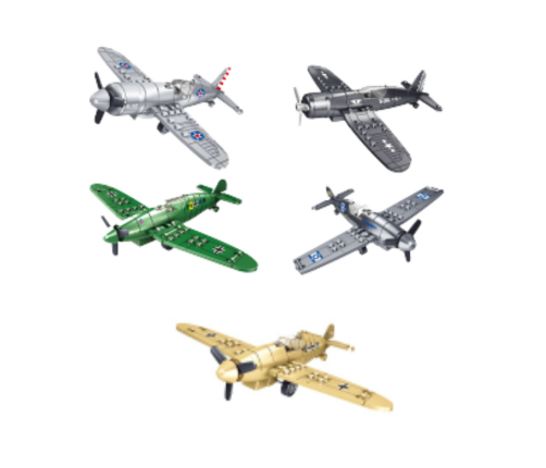 Set of Building Blocks Fighter Military Airplane Propulsion