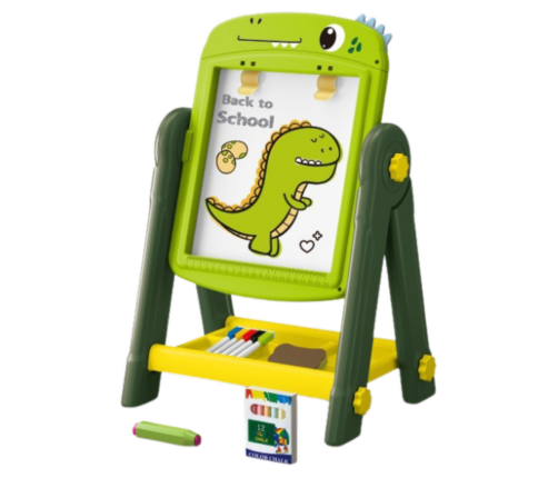 Double-sided Magnetic Dry Erase Board Dinosaur Green Accessories