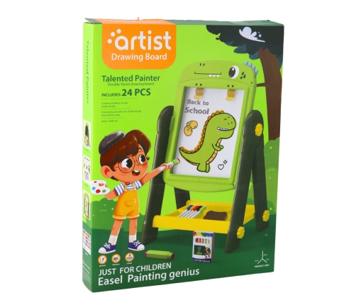 Double-sided Magnetic Dry Erase Board Dinosaur Green Accessories