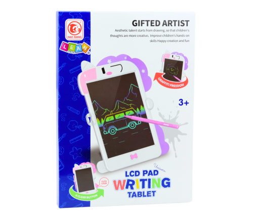 LCD Writing Drawing Board Stylus Unicorn Pink