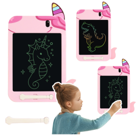Marker Drawing Board Writing LCD Stylus Unicorn Pink