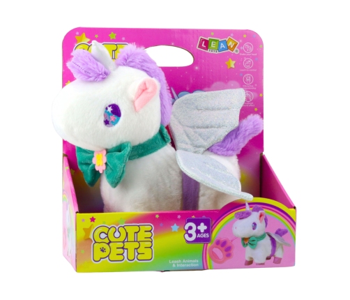 Interactive Unicorn on a Leash Walks Galloping Sounds Detachable Wings