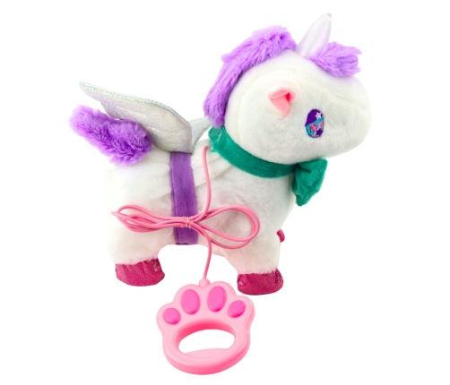 Interactive Unicorn on a Leash Walks Galloping Sounds Detachable Wings
