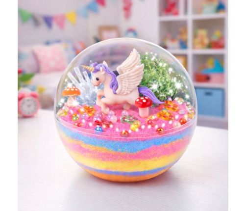 2-in-1 DIY Creative Kit: Unicorn Terrarium for Crystal Growing