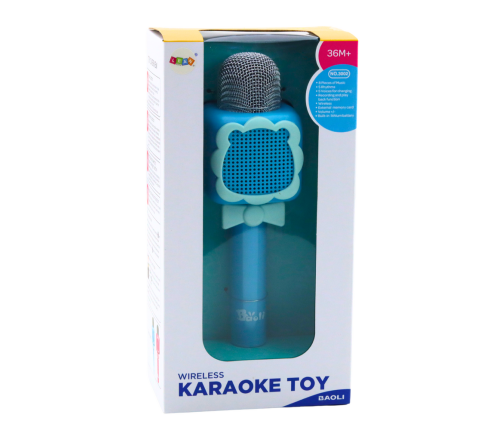 Wireless Bluetooth Microphone Karaoke Recording Voice Changer Blue