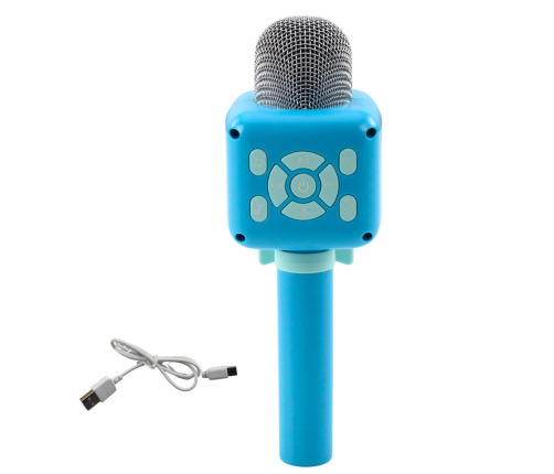 Wireless Bluetooth Microphone Karaoke Recording Voice Changer Blue