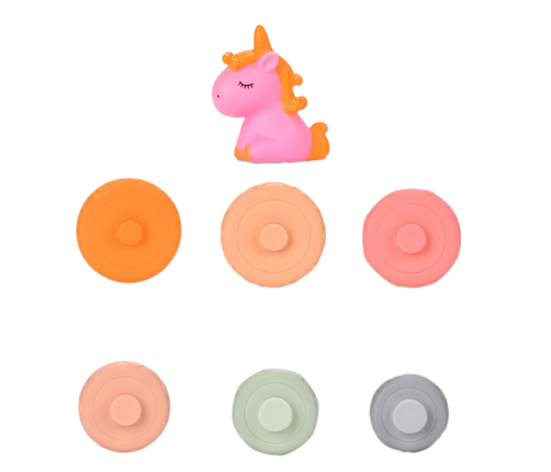 Pyramid Tower For Toddlers Rubber Soft Blocks Unicorn
