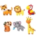 Creative Set of Embroidery Felt Jungle Animals 6pcs