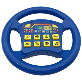 Interactive Car Steering Wheel Sounds Blue