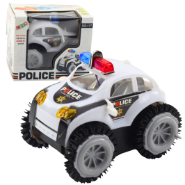 Police Car Rollover Obstacle Sensor 360° Lights Sounds White