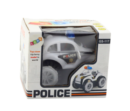Police Car Rollover Obstacle Sensor 360° Lights Sounds White