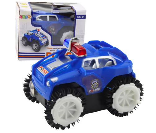 Police Car Rollover Obstacle Sensor 360° Lights Sounds Blue