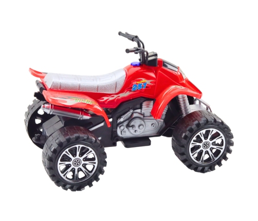 Quad Terrain Drive Treaded Wheels Red