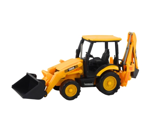 Two-Bucket Excavator Mobile Construction Vehicle Yellow