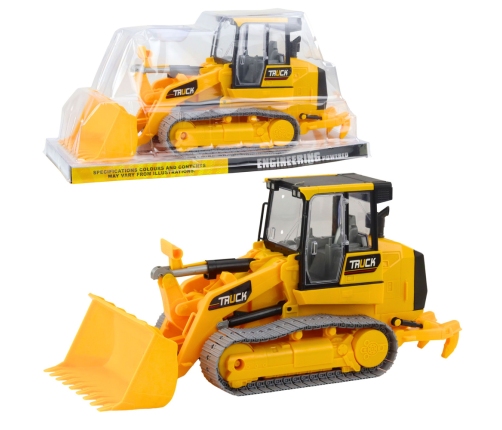Crawler Bulldozer Construction Vehicle Movable Bucket Yellow