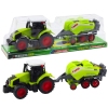 Set of Tractor Tractor Agricultural Baler Hay Baler Green Set of Tractor Tractor Agricultural Baler Hay Baler Green